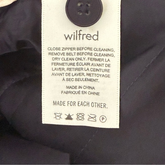 Wilfred Wool Blend Plaid Pants with Tie-Waist. Size 6 - Picture 3 of 13